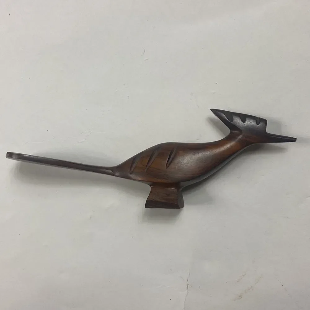 Mid Century Modern Wood Road Runner Roadrunner Handmade Made In Mexico